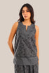 Embroidered cotton sleeveless top